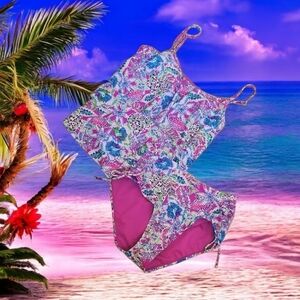 Colorful Stella Parker Tankini Size S/CHP NWOT Beautiful Suit